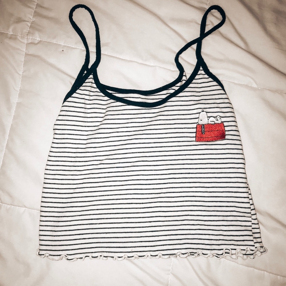 snoopy striped tank
